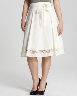 Jones New York Collection Plus Seamed Skirt with Embroidery