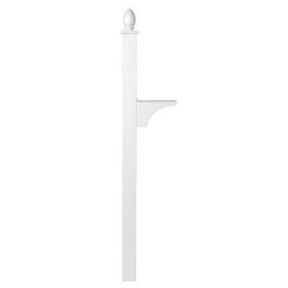 Architectural Mailboxes 80 3/8 in. Aluminum Mailbox Side Mount Post in White 6215W