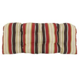 Hampton Bay Majestic Stripe Tufted Outdoor Bench Cushion 7426 01000200
