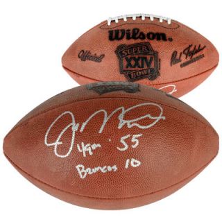 Joe Montana San Francisco 49ers  Authentic Autographed Super Bowl XXIV Logo Football with 49ers 55   Denver 10 Inscription