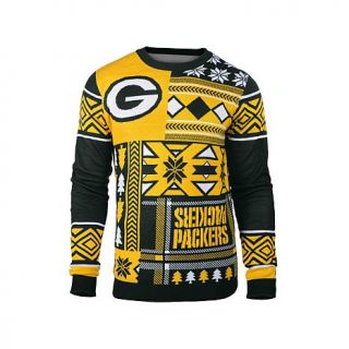 Officially Licensed NFL Patches Crew Neck Ugly Sweater   Packers   7766011