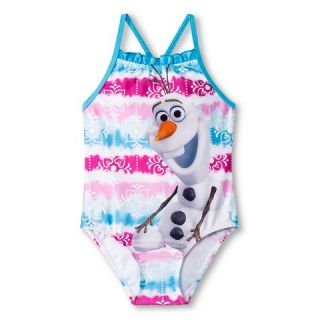 Disney® Frozen Olaf Toddler Girls 1 Piece Swimsuit   White