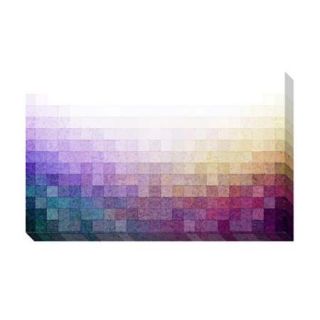 Gallery Direct Checkered Abstract Watercolor Oversized Gallery Wrapped Canvas