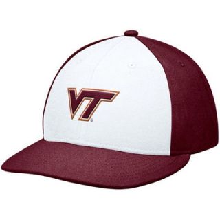 Nike Virginia Tech Hokies White Maroon Baseball Authentic 643 Fitted Hat