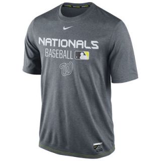 Washington Nationals Nike Legend Team Issue Performance T Shirt   Charcoal