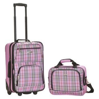 Rockland Rio 2 pc. Carry On Luggage Set   Pink Cross