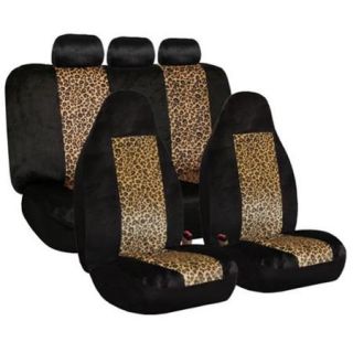 FH Group Classic Leopard Print Full Set Car Seat Covers