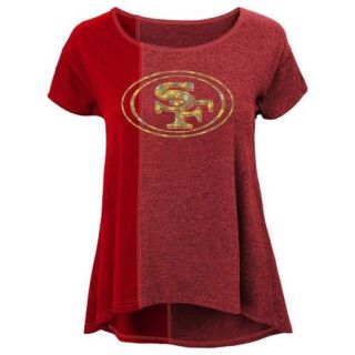 San Francisco 49ers Juniors Scarlet Harlequin T Shirt