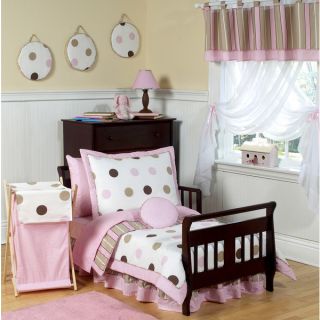 Sweet Jojo Designs Girl 5 piece Polka Dots Toddler Comforter Set