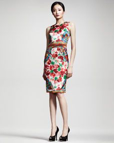 Dolce & Gabbana Floral Print Sheath Dress