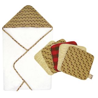 Trend Lab Northwoods Hooded Towel and Wash Cloth 6 piece Set