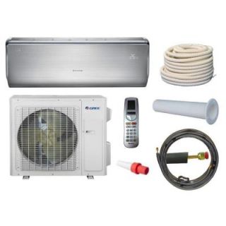 GREE Crown 18,000 BTU 1 1/2 Ton Ductless Mini Split Air Conditioner and Heat Pump Kit   208 230V/60Hz CROWN18HP230VKIT