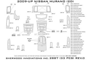 2010, 2011 Nissan Murano Wood Dash Kits   Sherwood Innovations 2887 R   Sherwood Innovations Dash Kits