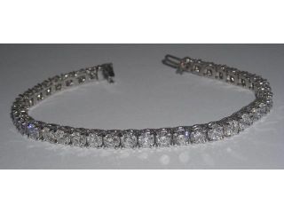 20 carat DIAMOND TENNIS BRACELET white gold 14K jewelry