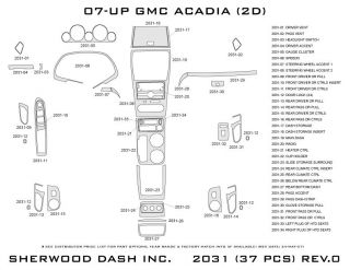 2007 2012 GMC Acadia Wood Dash Kits   Sherwood Innovations 2031 CF   Sherwood Innovations Dash Kits