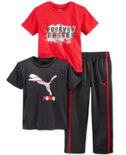 Puma Little Boys 3 Pc. T Shirt & Pants Set   Sets   Kids & Baby