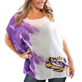LSU Tigers Womens Purple Sheer Tunic