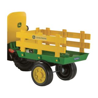 Peg Perego 12 Volt John Deere Ground Force Tractor with Trailer, Model# IGOR0039  Diggers   Ride Ons