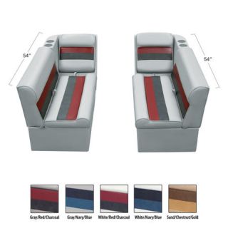 Toonmate Deluxe Pontoon Furniture with Toe Kick Base   Front Lounge Package