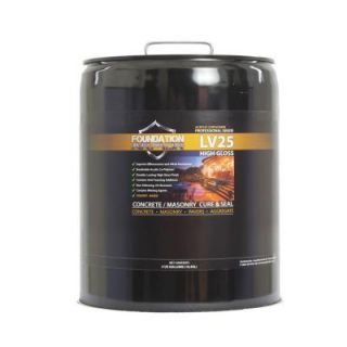 Foundation Armor LV25 Ultra Low VOC 5 gal. Clear High Gloss Acrylic Co Polymer Sealer and Curing Compound LV2550VOC5GAL