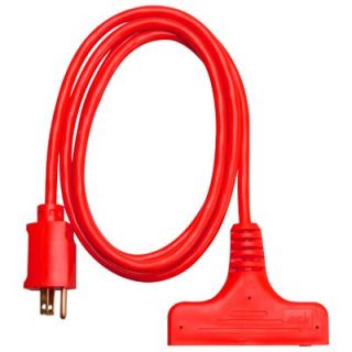 Master Electrician 6 Ft. 14/3 SJTW Red 3 Outlet Extension Cord Model# 04004ME