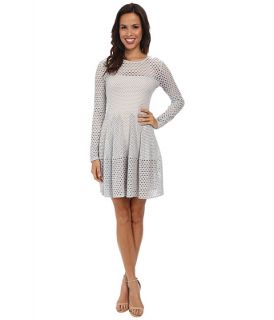 BCBGMAXAZRIA Kyla A Line Lace Dress with Long Sleeves