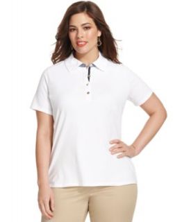 Jones New York Signature Plus Size Short Sleeve Polo Shirt