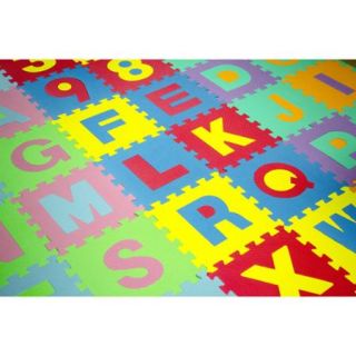 Matney Foam Mat of Alphabet and Number Puzzle Pieces with