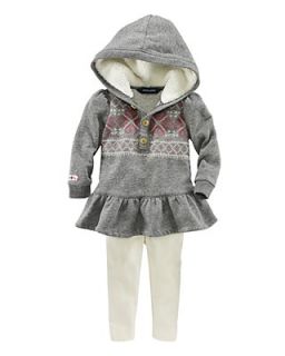 Ralph Lauren Childrenswear Infant Girls' Fleece Ruffle Tunic & Legging Set   Sizes 9 24 Months
