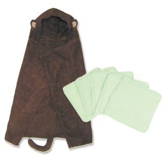 Trend Lab 6 piece Monkey Hooded Towel and Wash Kit   16228147