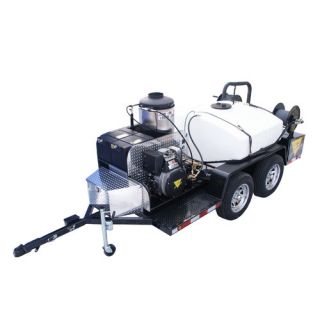 Cam Spray 4000 PSI Hot Water Gas Trailer Mounted Pressure Washer with