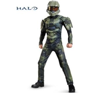 Halo Master Chief Classic Muscle Chest Costume for Kids   Size S