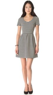 Madewell Black & White Stripe Knit Dress