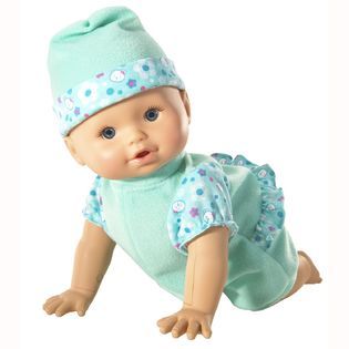 Mattel Real Loving Baby Scoot So Cute Doll Aqua   Toys & Games   Dolls