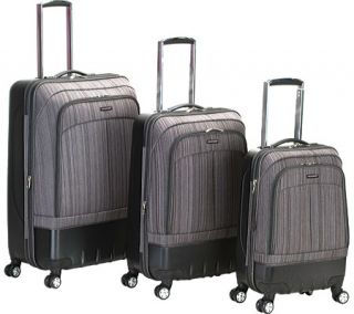 Rockland 3 Piece Milan Hybrid Luggage Set F136   Brown