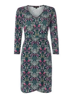 Therapy Brocade floral print jersey dress