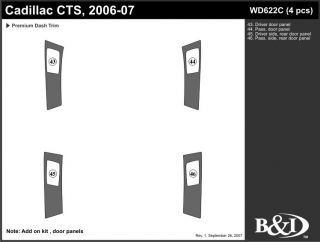 2004, 2005, 2006 Cadillac SRX Wood Dash Kits   B&I WD622C DCF   B&I Dash Kits