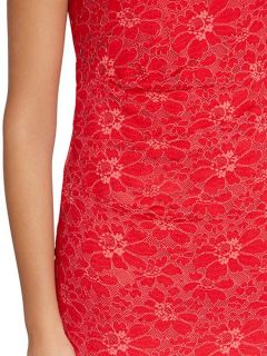 Gina Bacconi Stretch lace dress Red