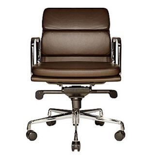 Wobi Office Clyde Low Back Leather Task Chair; Brown