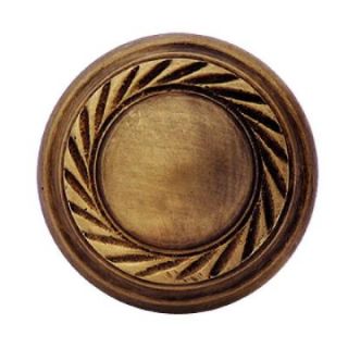 Copper Mountain Hardware Georgian Roped 1 1/4 in. Antique Brass Round Cabinet Knob SH112US5