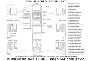2010 Ford Edge Wood Dash Kits   Sherwood Innovations 2046 R   Sherwood Innovations Dash Kits