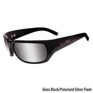 Wiley X Reign Outdoor Street Series Sunglasses Gloss Black/Polarized Silver Flash