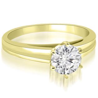 AMCOR 0.45 Carat Round Cut 14k Yellow Gold Diamond Engagement Ring