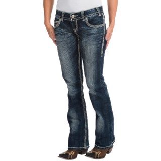 Rock & Roll Cowgirl Abstract Back Pocket Jeans (For Women) 9854R 43