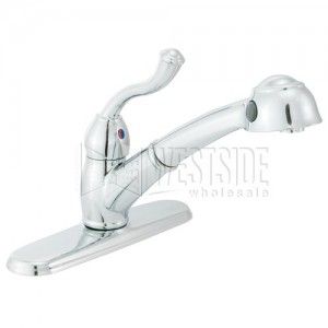 Delta 473 DST Single Handle Pull Out Kitchen Faucet   Chrome