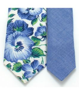 General Knot & Co. 1940s Blue Hill Gardens Skinny Necktie (381396201)