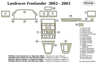 2002, 2003 Land Rover Freelander Wood Dash Kits   B&I WD446D DCF   B&I Dash Kits