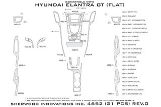 2013 Hyundai Elantra Wood Dash Kits   Sherwood Innovations 4652 CF   Sherwood Innovations Dash Kits