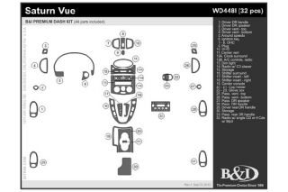 2002 2005 Saturn Vue Wood Dash Kits   B&I WD448I DCF   B&I Dash Kits