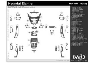 2013 Hyundai Elantra Wood Dash Kits   B&I WD1019I DCF   B&I Dash Kits
